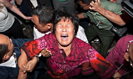 A family member of a passenger on missing flight MH370