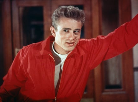 James Dean on the set of Rebel Without a Cause