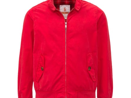 Red jacket £205 Baracuta.com