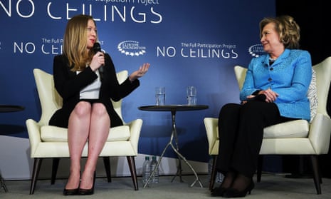 Chelsea Clinton and Hillary at the Clinton Foundation event in New York.