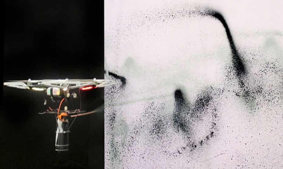 Spraycopter … The graffiti drone, developed by New York street artist Katsu.