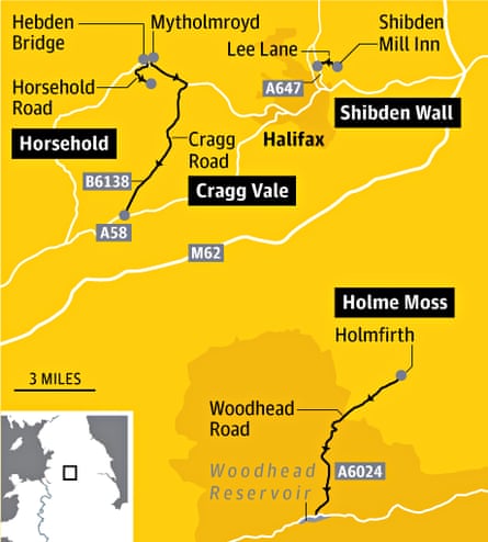 West Yorks Tour de France map