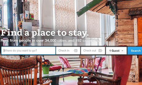 Airbnb's homepage.