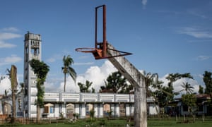 A basketball hoop in Santa Fe, Leyte, Philippines.