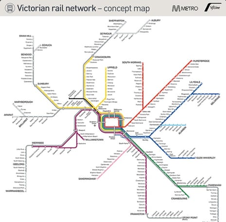 Victorian concept rail map