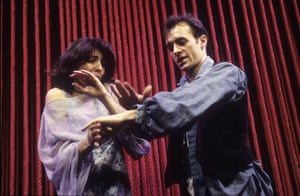 Gina Bellman (Ophelia) and Stephen Dillane (Hamlet)  in "Hamlet" @ Gielgud, 1994