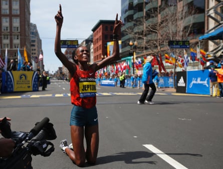 Keflezighi and Jeptoo win Boston Marathon titles a year after bombings ...