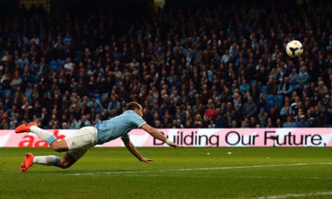Manchester City's Pablo Zabaleta scores a goal against West Bromwich Albion.