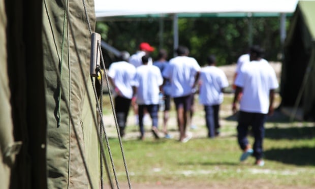Tent accommodation at the federal government's offshore detention centre in Nauru.