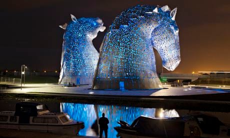 The Kelpies horse sculpture in Falkirk, Scotland