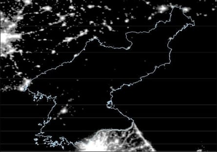 North Korea by night - the single composite image of the country for 2012.