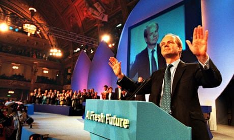William Hague addressing conference in 1997