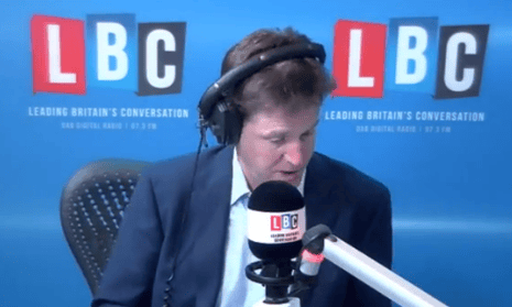 Nick Clegg hosting his LBC phone-in