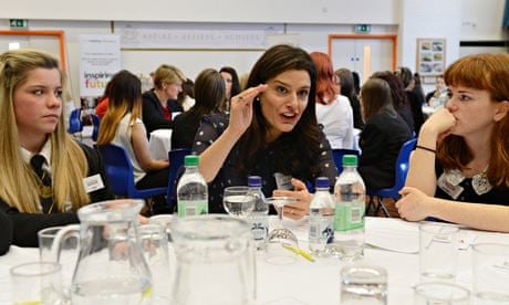 Miriam González Durántez talks to students at a careers event hosted by National Inspiring Women