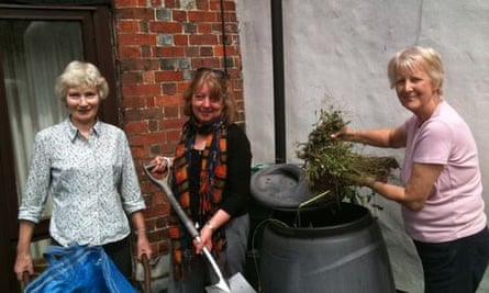 Transition Streets: Members of the Fishpool Street group learning how to make compost