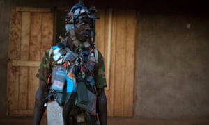 An anti-Balaka militiaman in the gold mining village of Game, Central African Republic.
