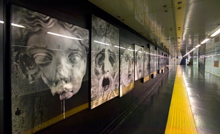 The Neapolitan line … Gae Aulenti’s art installation at Dante metro station