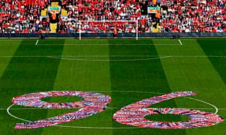 The 96 victims are honoured at a Hillsborough memorial in Liverpoolno