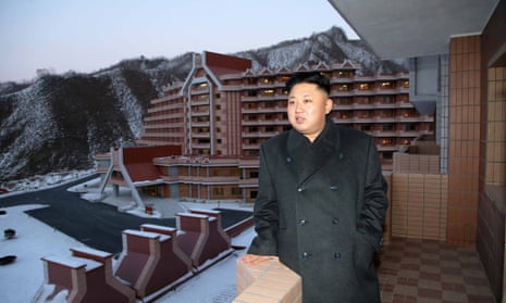 In this undated picture released by North Korea's official Korean Central News Agency (KCNA) in December, Kim Jong-un inspects the Masik Pass Hotel during the construction of the ski resort.