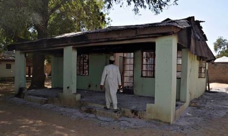 The home of a teacher which was attacked during the kidnapping, at the school in Chibok.