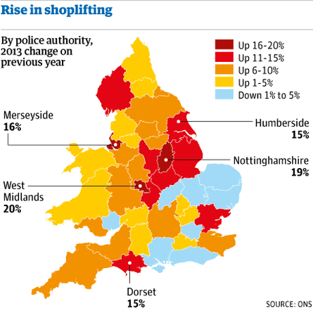 UK shoplifting map