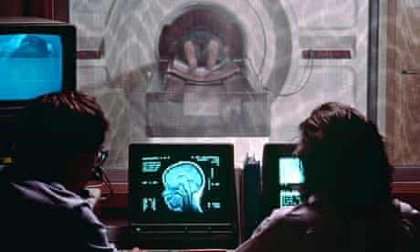 Child undergoing MRI brain scan
