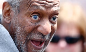 US legendary entertainer Bill Cosby reacts with athletes during the Penn Relays athletics meet in Philadelphia.