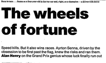 Alan Henry piece on Senna's death, May 2 1994