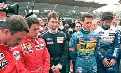 Formula One drivers observe a minute of silence in memory of Senna