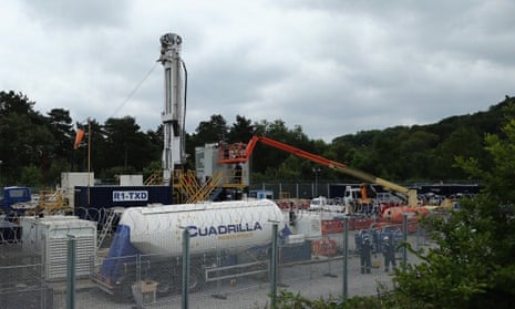 A view of the drill site operated by Cuadrilla Resources Ltd on 17 August, 2013 in Balcombe, West Sussex.