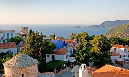 View over Alonissos old town.