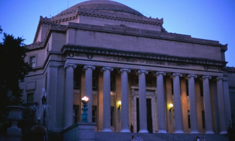 The Library of Columbia University at dusk