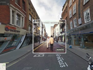 Album covers in Street View