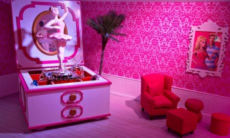 Huge jewellery box in sitting room of life-size Barbie Dreamhouse