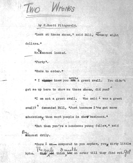 F Scott Fitzgerald manuscript