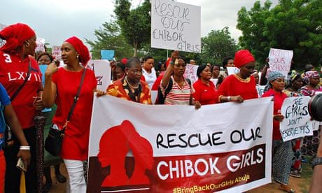 Protesters calling for the release of kidnapped pupils and teachers in Nigeria