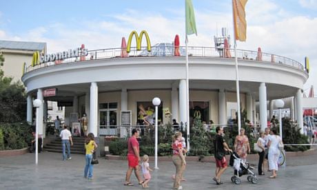 Closed down … the McDonald's on the seafront in Yalta in Crimea.