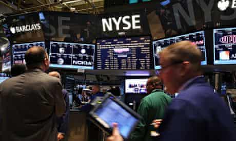 Traders on the floor of the New York stock exchange