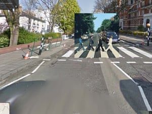 Album covers in Street View