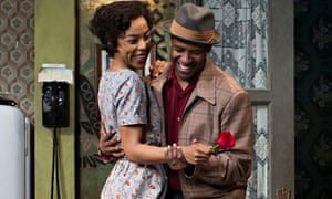 Sophie Okonedo and Denzel Washington in A Raisin in the Sun on Broadway