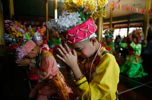 Poy Sang Long: Poy Sang Long Ethnic Buddhist Ordination Festival In Thailand