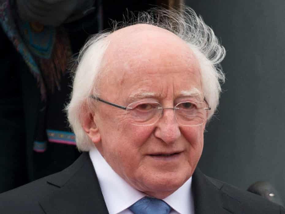 The president of Ireland, Michael D Higgins.