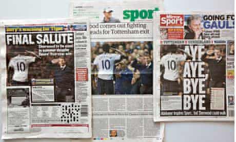 Daily Mail, the Guardian and Daily Mirror  Adebayor