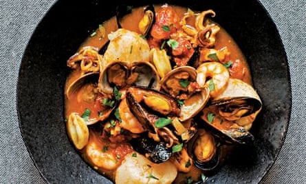 Seafood and saffron stew