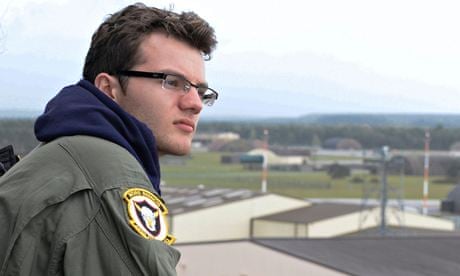 Stephen Sutton on the air traffic control tower at RAF Lakenheath, when he was pilot for a day