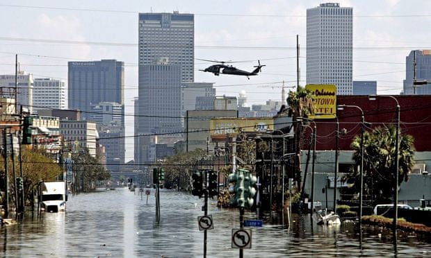 The aftermath of Hurricane Katrina in New Orleans in 2005, the most expensive disaster in recent history according to the UN