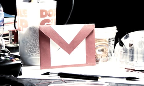 Gmail envelope on a desk