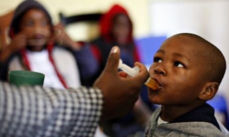 A boy recieves HIV treatment in Johannesburg, South Africa