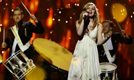Emmelie de Forest of Denmark performs the winning entry of Eurovision 2013
