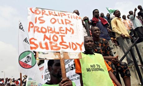 Nigerians protest at corruption